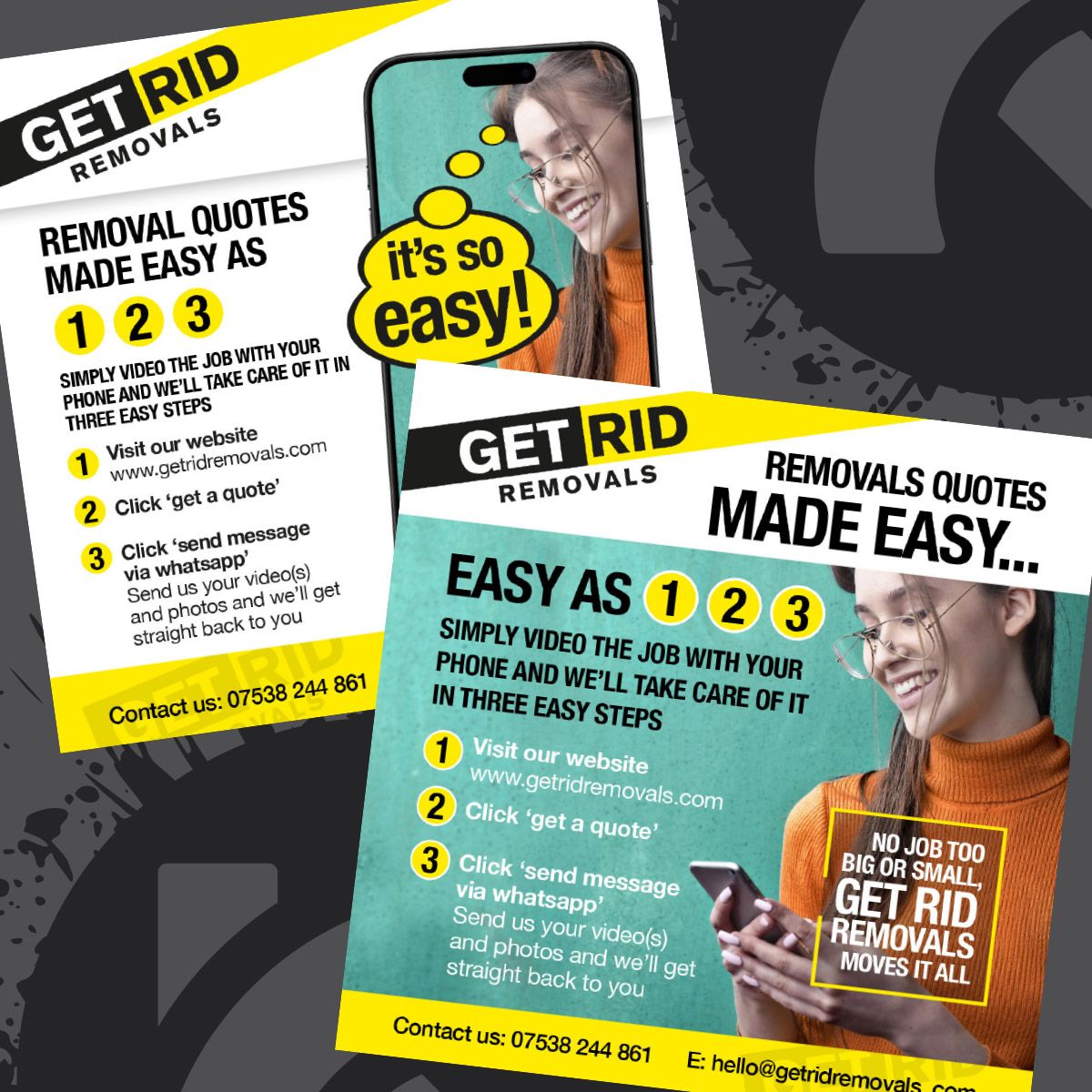 Get Rid Removals WhatsApp Banners